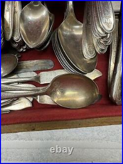 Vintage Oneida Grosvenor Community Silver Plate 150+ Piece Silverware Set