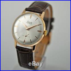 Vintage Original Renis Mint Rare Gold Plated Manual Wind Gents Watch Swiss Made