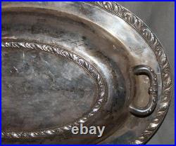 Vintage Ornate Oneida Silver Plated Briarcliff Lidded Serving Platter Dish