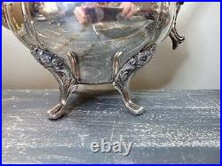 Vintage Ornate Silverplate Tea Pot Set. 4 Pieces