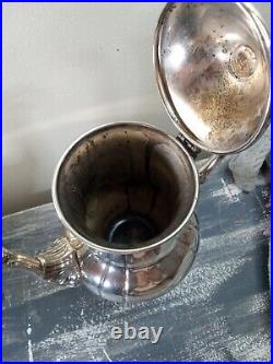 Vintage Ornate Silverplate Tea Pot Set. 4 Pieces