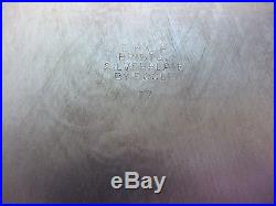 Vintage POOLE Silver Plated Footed 16 Serving Tray BRISTOL PATTERN