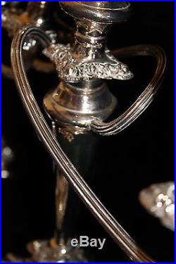 Vintage Pair of Silver Candelabras Sheffield or Queen Elizabeth II