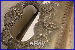 Vintage Pairpoint Heavy Ornate Serving Tray with Grapes Pierced