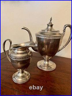 Vintage Pairpoint Wm Mounts Rare Silverplate Tea Set 0322