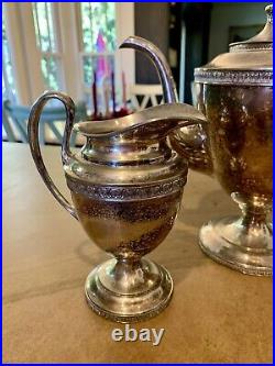 Vintage Pairpoint Wm Mounts Rare Silverplate Tea Set 0322