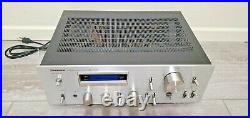 Vintage Pioneer SA-708 Stereo Amplifer Silver Plate Blue Light One Owner Unit