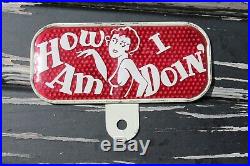 Vintage Plate topper license HARLEY KNUCKLEHEAD FLATHEAD PANHEAD BOBBER HOT ROD