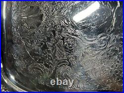 Vintage Poole EPCA Sevenoaks 650 Large Heavy Silver Plated Tray