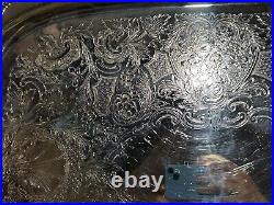 Vintage Poole EPCA Sevenoaks 650 Large Heavy Silver Plated Tray