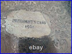 Vintage Presidents Club 1961 Silver Serving Tray Great Antique