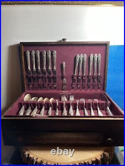 Vintage Prestige De Luxe Home Decorators Silver Plate Flatware Set In Case