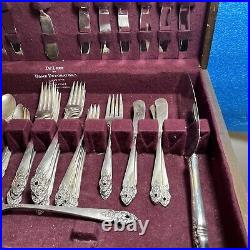 Vintage Prestige De Luxe Home Decorators Silver Plate Flatware Set In Case