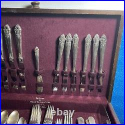 Vintage Prestige De Luxe Home Decorators Silver Plate Flatware Set In Case