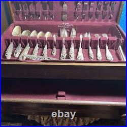 Vintage Prestige De Luxe Home Decorators Silver Plate Flatware Set In Case