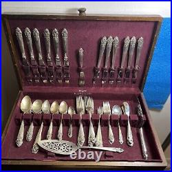 Vintage Prestige De Luxe Home Decorators Silver Plate Flatware Set In Case