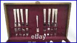 Vintage Prestige Plate Silverware Lot With Storage Chest Mixed Lot of 56 Pieces