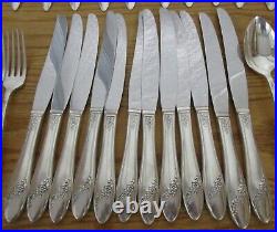 Vintage Queen Bess Pattern Tudor Plate Oneida Community Flatware Set 98 Pieces