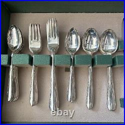 Vintage REED & BARTON Silver Plate 53 Pc. Flatware Set In Original Case