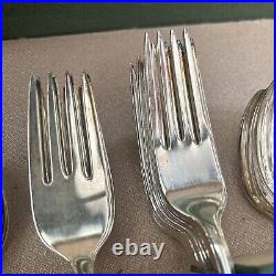 Vintage REED & BARTON Silver Plate 53 Pc. Flatware Set In Original Case