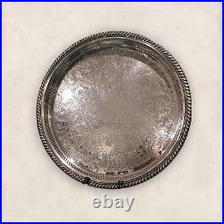 Vintage RM Rogers Victorian Style silver plate antique tray