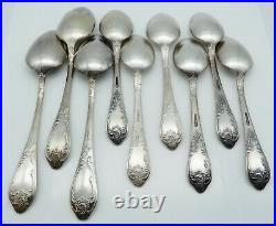 Vintage RUSSIAN Silver Plate Place & Serving Spoons Set NO MONOGRAM