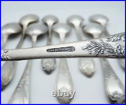 Vintage RUSSIAN Silver Plate Place & Serving Spoons Set NO MONOGRAM