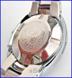 Vintage Rado Chronograph Quartz Battery Silver Plated Mens Wrist Watch Gift Item