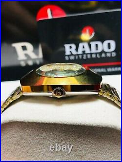 Vintage Rado Diastar 36MM Automatic Gold Plated Mens Wrist Watch With Gift Box