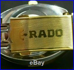 Vintage Rado Diastar Automatic 36mm Gold Plated Mens Wrist watch White Stone