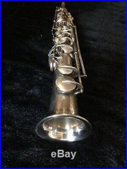 Vintage Rare Holton C Soprano Saxophone Beautiful Silver Plate, Keys To High F