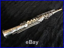 Vintage Rare Holton C Soprano Saxophone Beautiful Silver Plate, Keys To High F