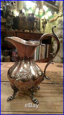 Vintage Reed & Barton #1795 Wintrop Pumpkin Silver Plated Coffee/tea Set
