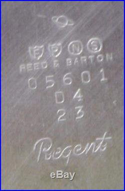 Vintage Reed Barton 6 Piece Silver Tea Service REGENT 1949 TRAY Ornate Rococo