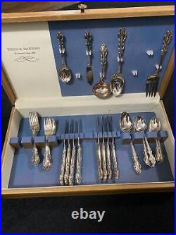 Vintage Reed & Barton Silver Plate English Crown 47pc Flatware Service for 8