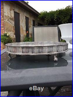 Vintage Reed & Barton Silver Plated On Copper Footed Tray