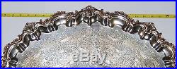 Vintage Reed & Barton Silver Rococo Shell Platter Tray HUGE Silverplate 06115