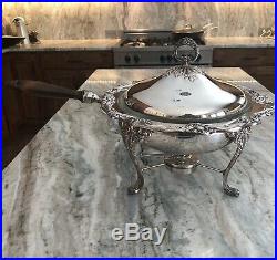 Vintage Reed and Barton King Francis Silver-plate Chafing Dish Great Condition