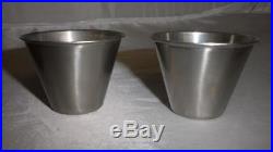 Vintage'Ria Denmark' Stainless Steel Stirrup Cups Set Of 4 With Leather Case