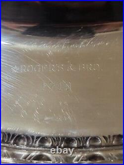 Vintage Rogers & Bro 1710 Footed Silver Plate Meat Carving Platter Serving Tray