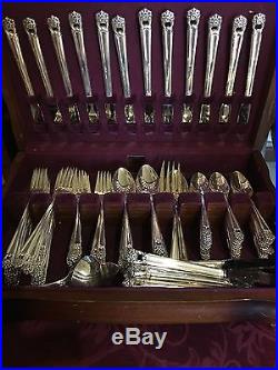 Vintage Rogers Bros 1847 Eternally Yours Silverplate 127 Pcs Flatware & Chest