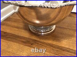 Vintage Rogers Bros 1847 silverplate Punch bowl and ladle Heritage pattern