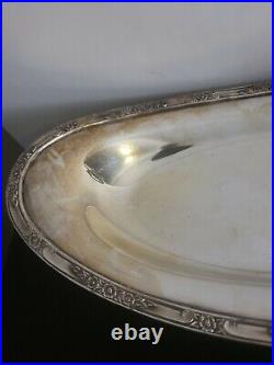 Vintage Rogers & Bros 2319 Silver Plate Boat Tray 468 Grams 13.5 x 7 x 2