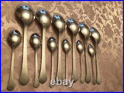 Vintage Russian USSR Melchior Silver Plate 12 pieces soup and tea spoons