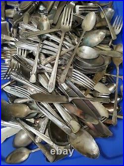 Vintage SILVERPLATE flatware Mixed LOT Over 18 lbs