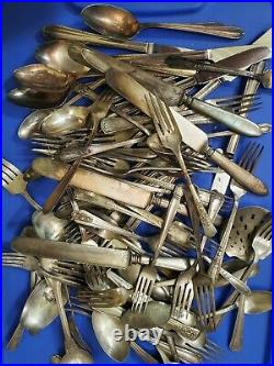 Vintage SILVERPLATE flatware Mixed LOT Over 18 lbs