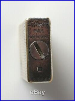 Vintage ST Dupont Lighter, Silver plate and diamond head textured sides. C1970
