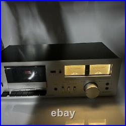 Vintage Sansui D-90 cassette Deck Player wood silver face plate