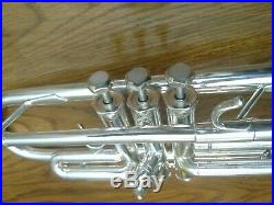 Vintage Schilke Extra Large Bore CX6 Silver Plated C Trumpet w Padded Gig Bag
