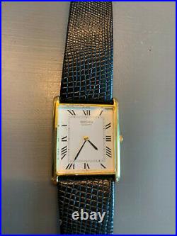 Vintage Seiko Tank 5Y30-5060 Gold Plated Dress Watch